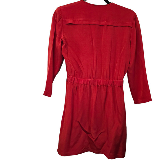 Theory Brunella stretch silk red dress size 2 - Picture 4 of 8